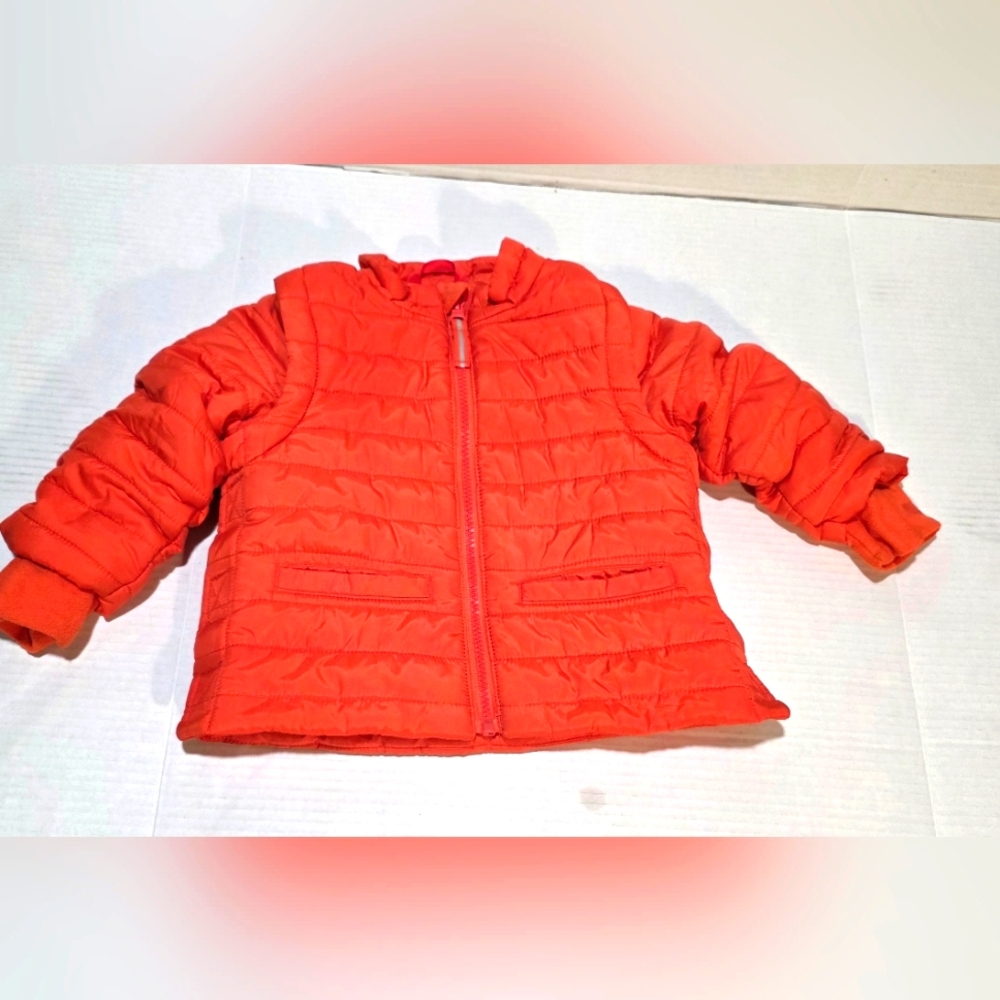 Cat & Jack Puffer Jacket Vest Carseat Jacket Size 2T Toddler Orange